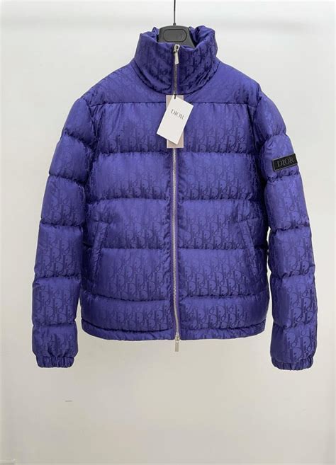 dior oblique puffer jacket purple|Dior puffer jacket women's.